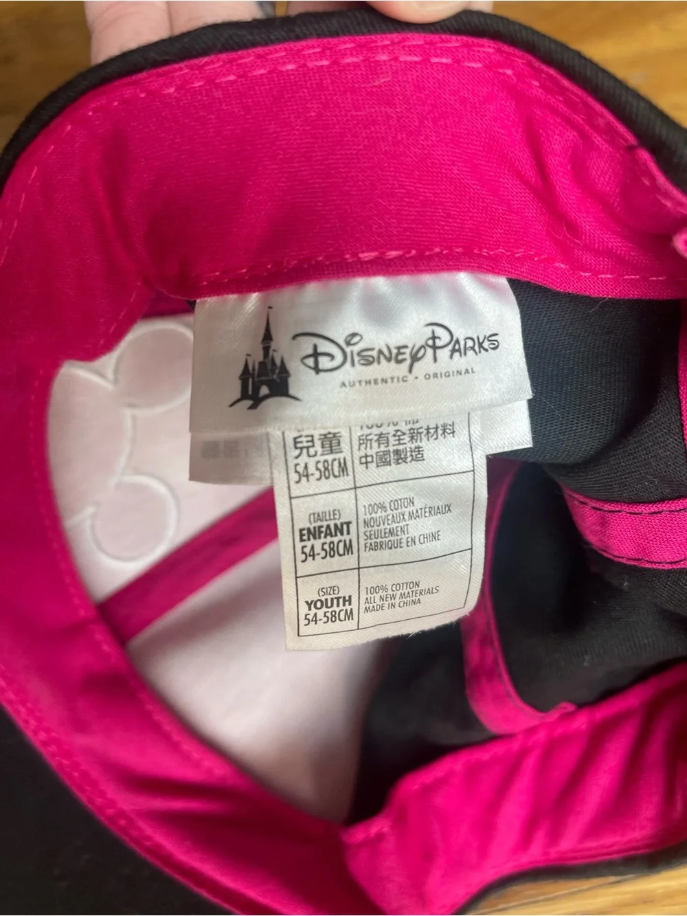 Disney Parks Pink Mickey Mouse Rhinestone Baseball Cap